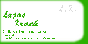 lajos krach business card